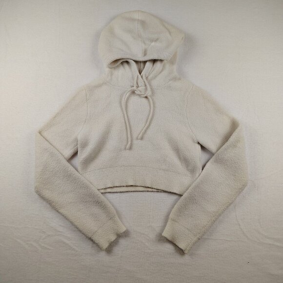 Zara Tops - Zara Cropped Hooded Sweater Womens Small